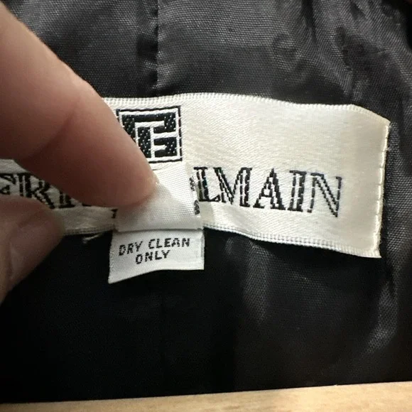 Pierre Balmain Paris Vintage Black Multicolor Jacket Lightweight S6 Made in USA - Picture 13 of 14